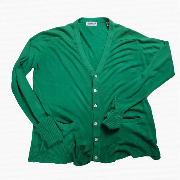 Vintage La Mode Du Golf Large Green Retro Classic Luxury Golf Cardi Long Cuffs L - Picture 1 of 9
